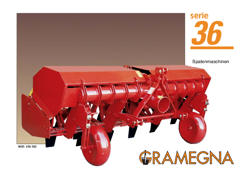 GRAMEGNA Zapfwellen-Spatenmaschine Serie 36
