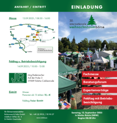 Weihnachtsbaumbörse Messeflyer 2025