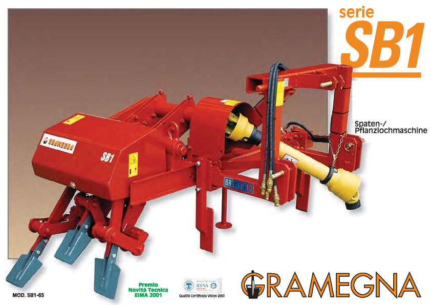 GRAMEGNA Zapfwellen-Spatenmaschine Serie SP1