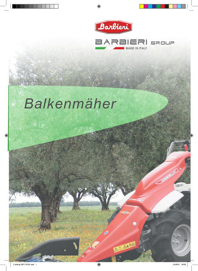 Katalog BARBIERI Balkenmäher