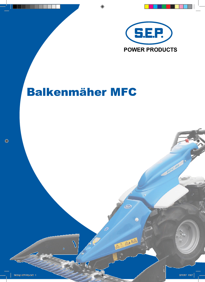Katalog S.E.P. Balkenmäher der Serie MFC